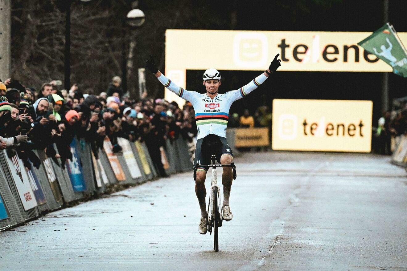 Wereldkampioen Van der Poel demonstreert in Mol